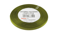 Wstążka satynowa 6mmx32m zielona 3 Brewis